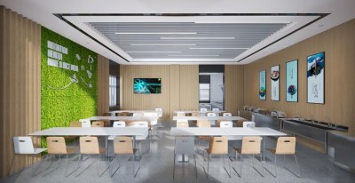 现代食堂3D模型下载